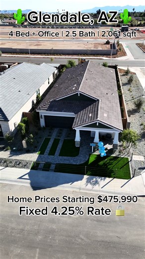 🚨Stop scrolling—this is the deal home buyers are looking for. 🚨 Low rate potential. Smart layout. Prime Glendale location. 🏡✨ Choose from four elegant single-story floorplans offering up to 2,147 sq ft, 5 bedrooms, 3 baths, and 2-car garages—designed for real life and real value. Personalize your space with LOOKS interior design options: Elements, Loft, Farmhouse, or Classic, each curated to match your style. 🎨🛋️ Enjoy resort-style community amenities including a pool, playground, and BBQ r