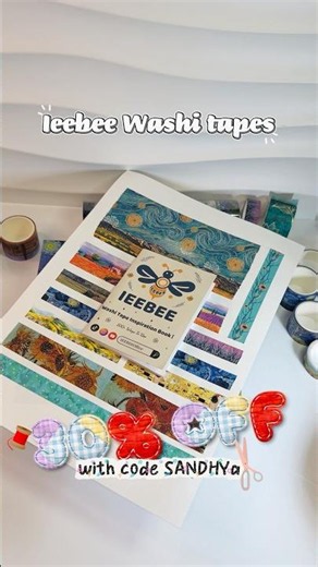 Creating Art with Washi Tape | Ieebee 36-Piece Washi Tape Set
