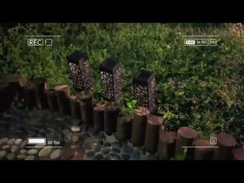 6PCS Solar Powered LED Garden Stake Lights Decorative Hollow-Out Law