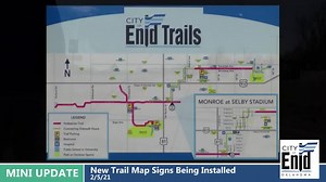 MINI UPDATE: Check out the new trail map signs that are being installed on the walking trails in Enid! #trails #walkingtrail #trail #walking #exercise #health | City of Enid Oklahoma Government | Facebook