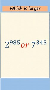 Which Number Is Larger? Easy Trick for Comparing Exponents #MathTrick #Exponents #Math Shorts