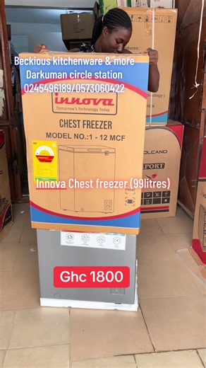Payment on delivery within Accra and Koforidua only. #beckiouskitchenware #fyp #chestfreezer #innova #innovafridge