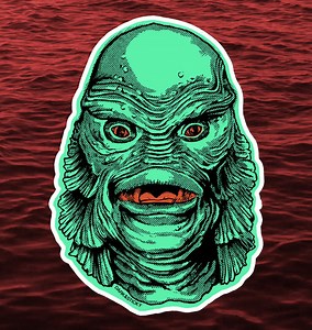 Creature From the Black Lagoon - Gill-man Sticker (made to Order) - Etsy