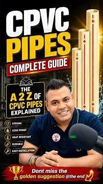 🚰 Everything You Need to Know About CPVC Pipes Before Building Your Dream Home! 🏠⚡Are