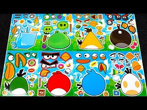 🎀Paper DIY🎀 ANGRY BIRDS STICKER BOOK MAKEOVER 🐦| RED, CHUCK, BOMB & FRIENDS STICKER CHAOS ADVENTURE!