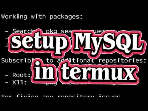 Setup and run MySQL in your android using termux