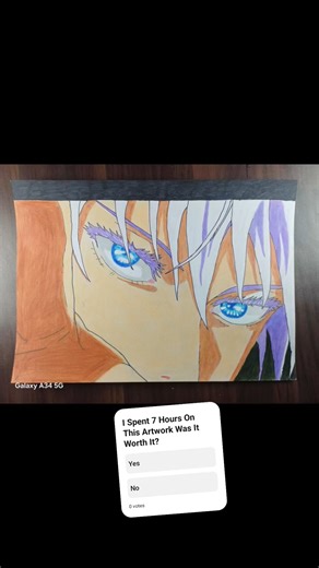 I Tried Drawing Gojo… Here’s the Result 😳 #gojo #drawing #gojosatoru #jujutsukaisen #art