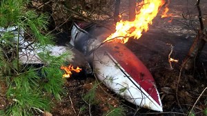 Small plane catches fire after emergency landing