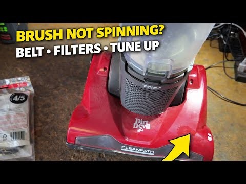 Dirt Devil Endura Express – Fixing Brush Roll Not Spinning Belt, Filters & Tune Up
