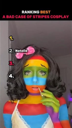RANKING THE BEST “A BAD CASE OF STRIPES” COSPLAY #cosplay #creative #makeup #shortsfeed