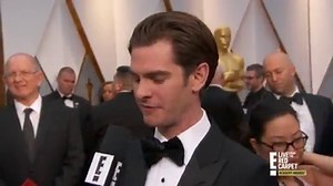 Andrew Garfield Makes a Pretty Dark Joke About His Mother on Oscars 2017 Red Carpet