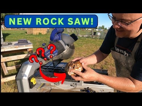 Cutting Rocks On My New 10-inch Wet Saw!