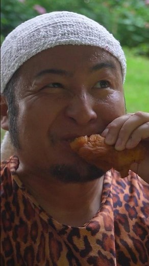 森でチキンを食べるダンスィングフィッソン族-EAT BIRDS MAN- #モッパン #mukbang #asmr #forest #ダンソン #danson #shorts