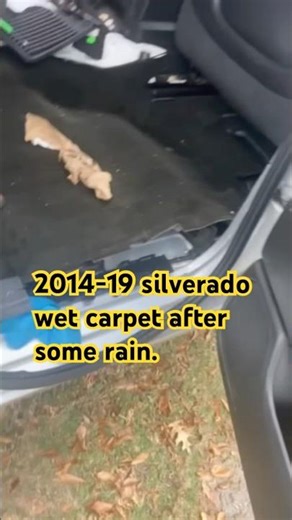 2015 chevy silverado water getting inside cabin after a storm. #wet #gm #sierra #waterleak #vent