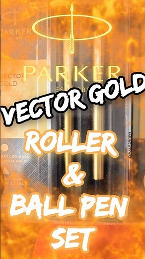 Parker Vector Gold Roller Pen And Ball Pen Set #students #stationery #pen #school #unboxing #ballpen