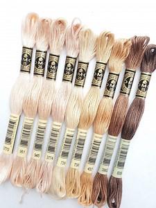 9x SKIN Colors DMC Flosses, Dmc Threads, DMC Kit,dmc Set of Colors, Dmc Cotton Floss,dmc Embroidery Floss, Beige Threads, Cross Stitch Floss - Etsy