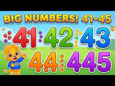 Learning Numbers 41-45! 🍎 #123Numbers #CountingForKids #EducationalGames #KindergartenMath
