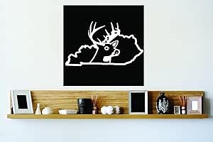Hunting Wall Decal Decoration Kentucky Wild Deer Buck Hunt Outdoor Lifestyle Stickers Home Decoration for Hunters - Size: 35 Inch X 35 Inch