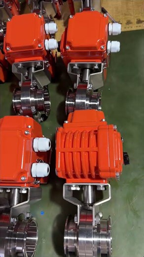 Electric sanitary butterfly valve #valve