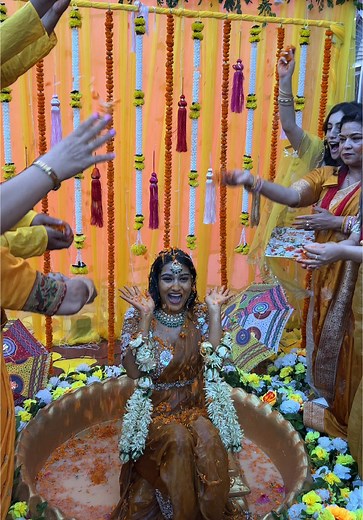 @swechhaha’s haldii 💛 #haldi #haldiceremony #bride #weddingseason