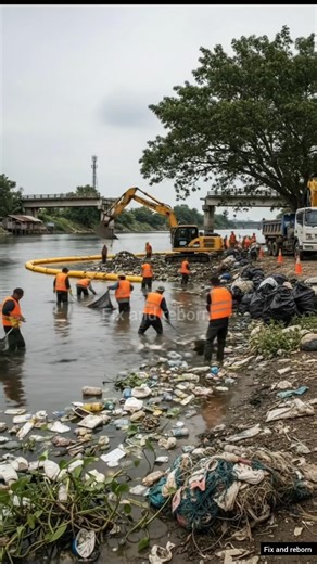 From Polluted River to Tropical Paradise #timelapse #beforeandafter #abandoned
