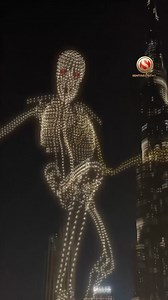 A spectacular Halloween drone light show in Dubai captivated viewers as it formed a massive moving skeleton adjacent to the iconic Burj Khalifa building on Tuesday The drone show brought the night sky to life with a stunning display of precision and creativity, leaving spectators in awe #Halloween #Dubai #droneshow #thesentinel | The Sentinel