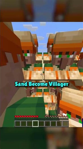 Sand Become Villagers? Uh okay #minecraft