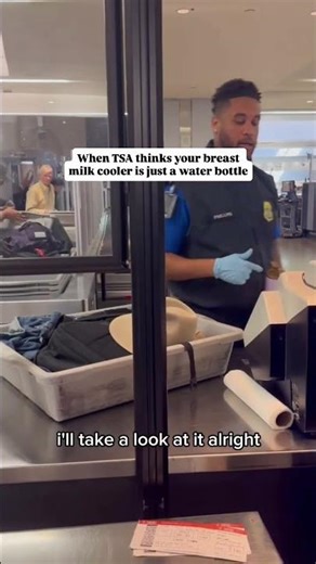 When TSA thinks you breast milk cooler is just a water bottle
