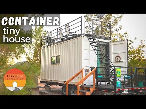Container Home on Wheels! Retiree's tiny affordable housing for peace