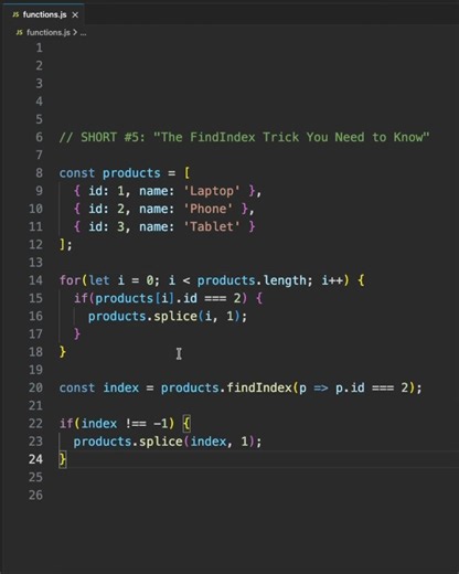 The FindIndex Trick You Need to Know #coding #programminglanguage #frontendcourse
