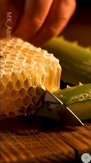 ASMR HONEYCOMB & ALOE VERA 🍯 Extreme Sticky & Slimy Sounds for Deep #ASMR #Honeycomb #aloevera