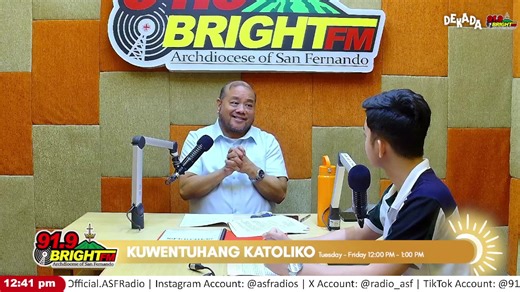 WATCH: Kuwentuhang Katoliko | December 16, 2025 (Tuesday) Topic: Misa de Aguinaldo Songs: “Kampana ng Simbahan” | “Simbang Bengi” by Cris Cadiang (Cover by: Laudate Sanctam Annam) Host: Rev. Fr. Ramon V. Torres Textline Numbers: Smart | 0918-351-8282 Sun Cellular | 0942-357-4268 Subscribe to our Youtube Channel - www.youtube.com/c/ASFRadioStation919FM Like and Share our Facebook Page - www.facebook.com/Official.ASFRadio Follow us on Twitter - @radio_asf Follow us on Instagram - @asfradios For Ad