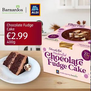 Donating to Barnardos is a piece of cake! We’ve added two delicious new cakes to our range, where 25c from each pack sold goes to Barnardos. Grab your favourite in stores from tomorrow Tuesday, 22nd December! | Aldi Ireland