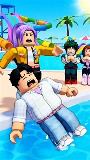 he pretended to drown 😏 #shorts #shortsroblox