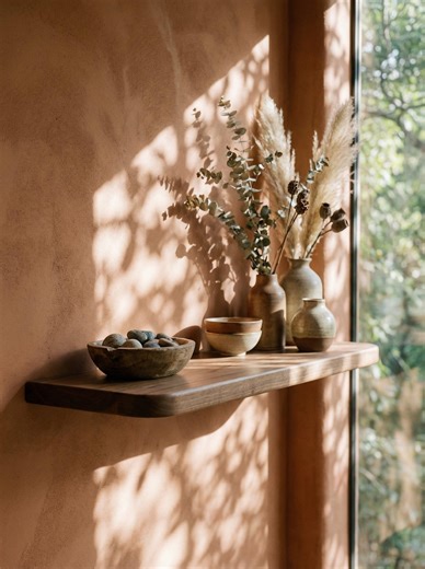 Solid Wood Floating Shelf With Rounded Edges – Modern Wall Storage - Etsy Canada