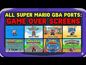 All Mario Game Boy Advance Ports GAME OVER Screens