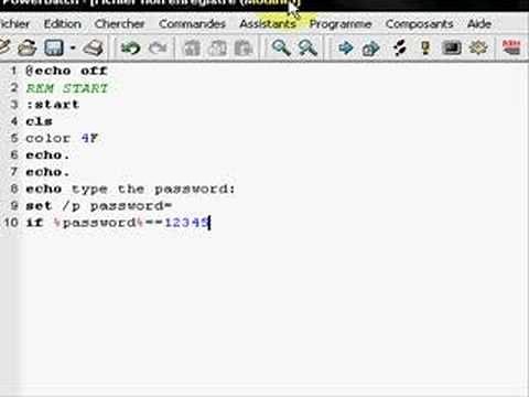 Password In Batch File.