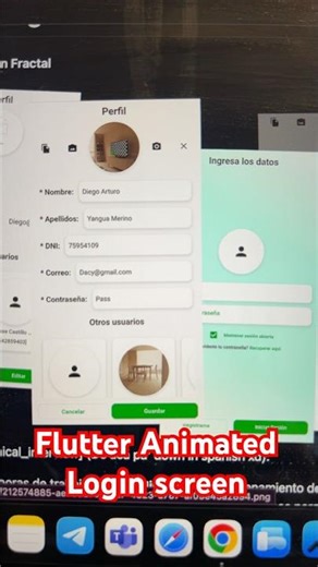 Animated Login Signup UI #flutter #shorts #loginui #signupform