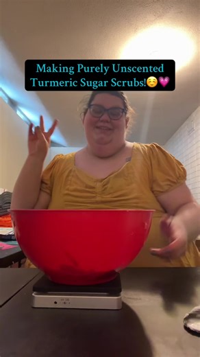 Making Purely Unscented Turmeric Sugar Scrubs!☺️💗 Available in Dec 7 2025 Restock! craftyslaughter.com
