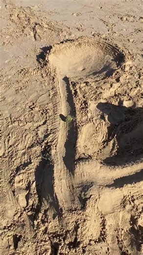 Satisfying sand marble run!! #satisfying #beach #sand #shorts