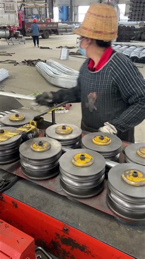 Close Up of Galvanized Oval Tube Bending Production Line