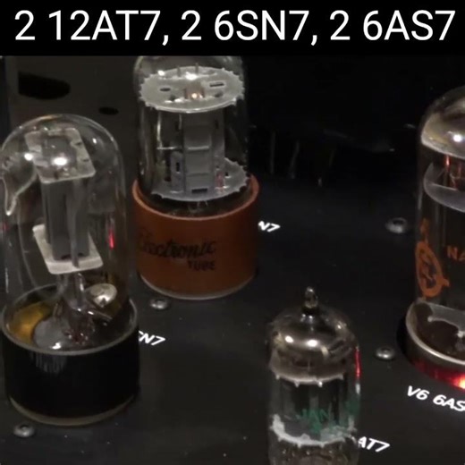 6AS7 tube headphone amp VU meter test.
