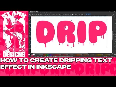 How to create dripping text effect in inkscape