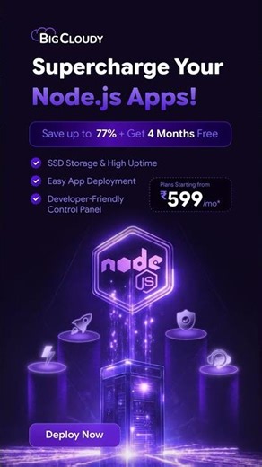 Launch & Scale Your Node.js App ⚡ Reliable Hosting from ₹599