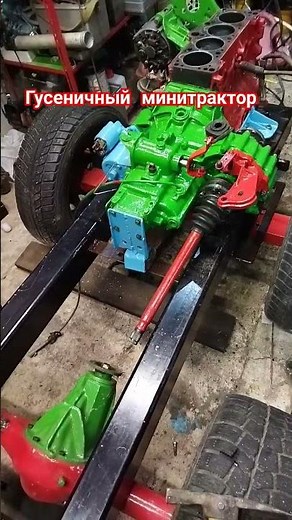 Tracked mini tractor#mini tractor#homemade walk-behind tractor#tracked