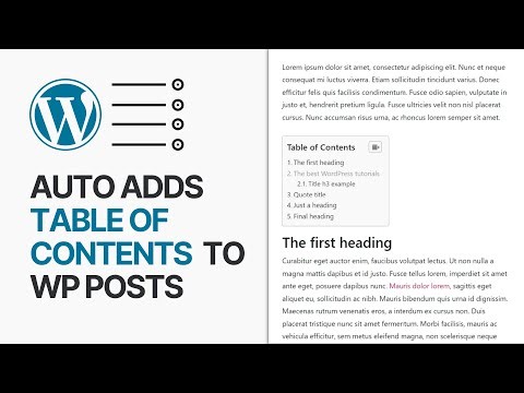 How To Automatically Adds Table of Contents In WordPress For Free?