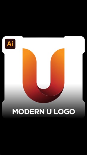The Modern U Logo Design in Adobe Illustrator Tutorial | Graphic Station