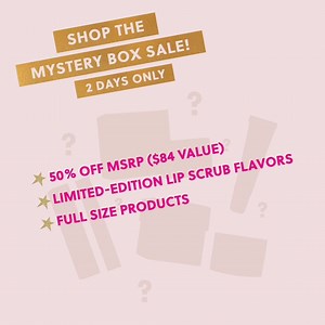 Shop the Mystery Box Sale! For 2 days only {or while supplies last} we’re giving you 50% OFF a curated selection of best-selling products! Shop now to try full-size products and limited-edition Lip Scrub flavors for just $42: https://sarahapp.com/products/mystery-box. | Sara Happ | Facebook