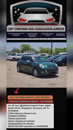 With CBV Customs you can drive your dream car today…the number car clearance agents based in Bietbridge…We deliver your vehicle everywhere in Zimbabwe 🇿🇼 let’s works Varungu #trending #viral #highlight #carclearance #bietbridgecars