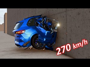 BMW X5 M vs Wall 300 KM/H - BeamNG Drive